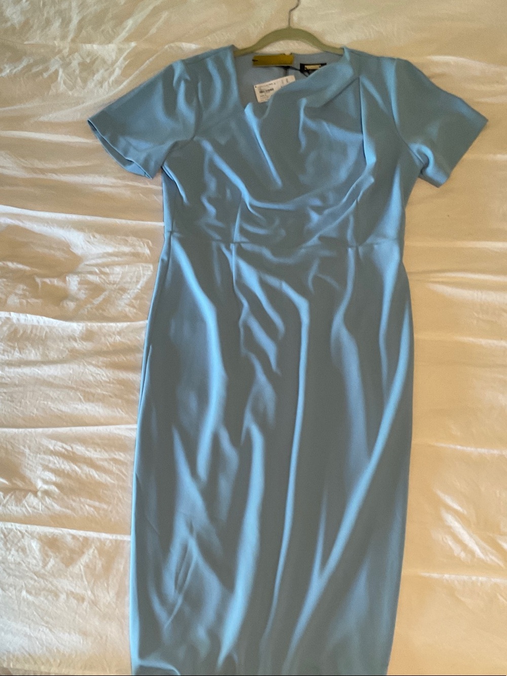 Alexia Admor Sky Blue Midi Sheath Dress
